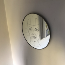 Load image into Gallery viewer, circular rustic mirror