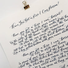 Load image into Gallery viewer, handwritten wedding vows