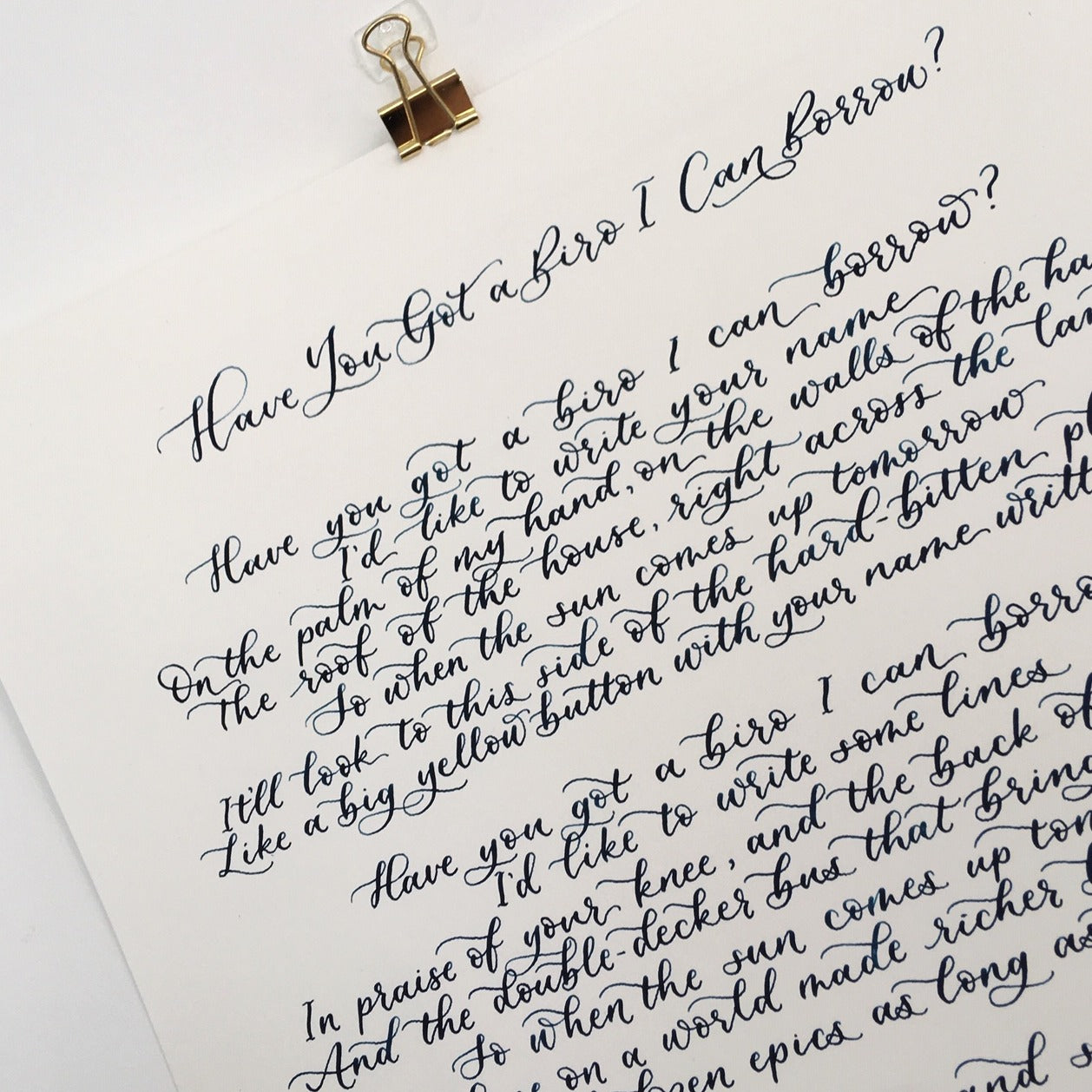 handwritten wedding vows