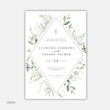 Load image into Gallery viewer, foliage wedding invitation