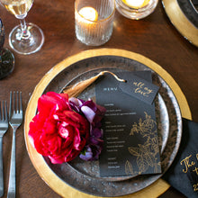 Load image into Gallery viewer, styled wedding shoot - black table scape