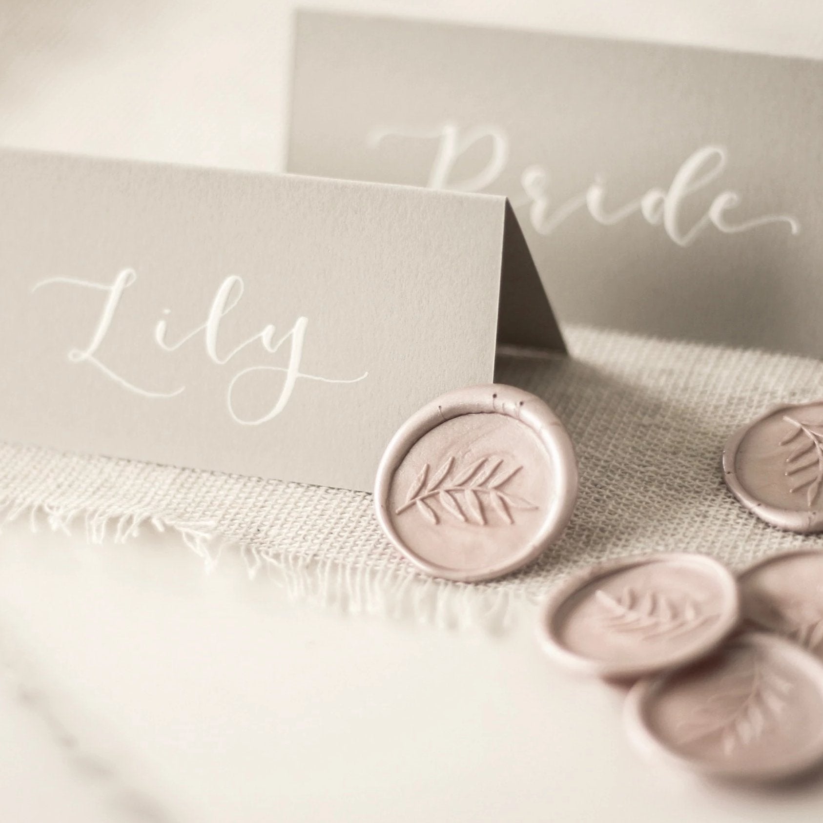 Dove Grey Place Cards