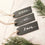 Black Tag Style Place Card