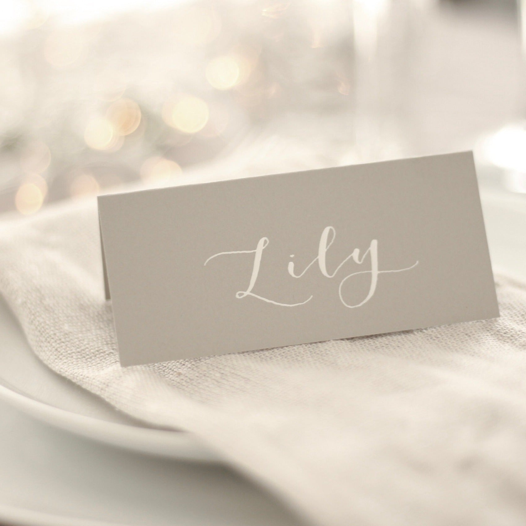 Dove Grey Place Cards