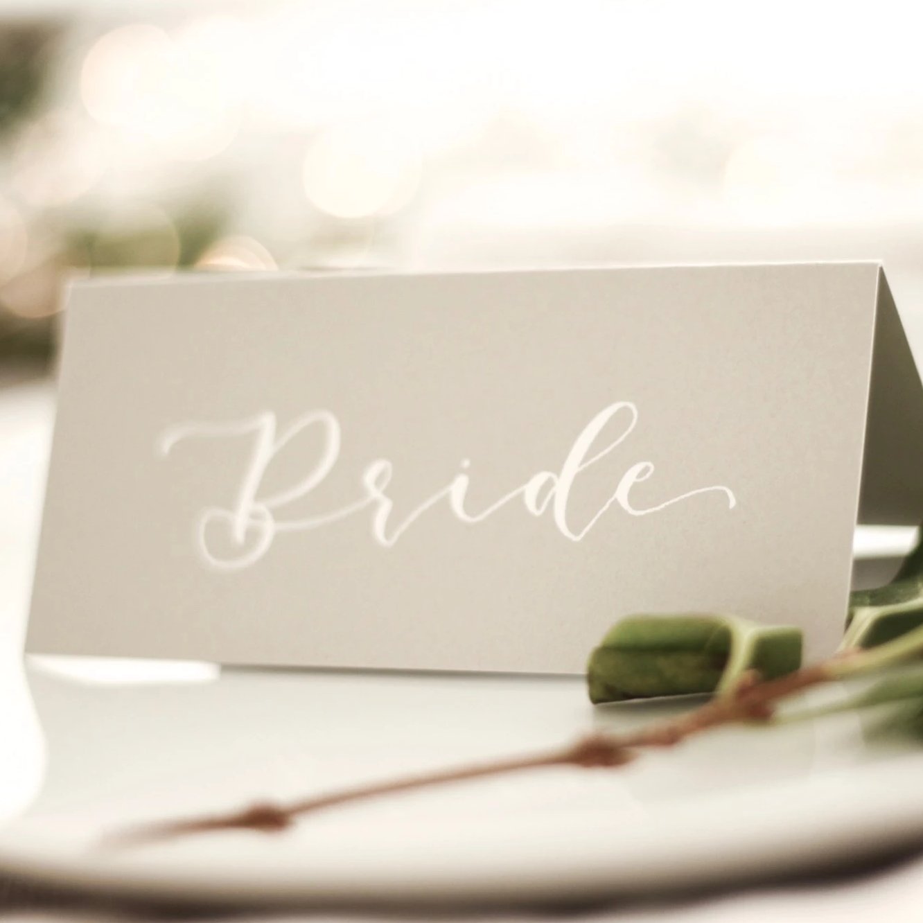 Dove Grey Place Cards