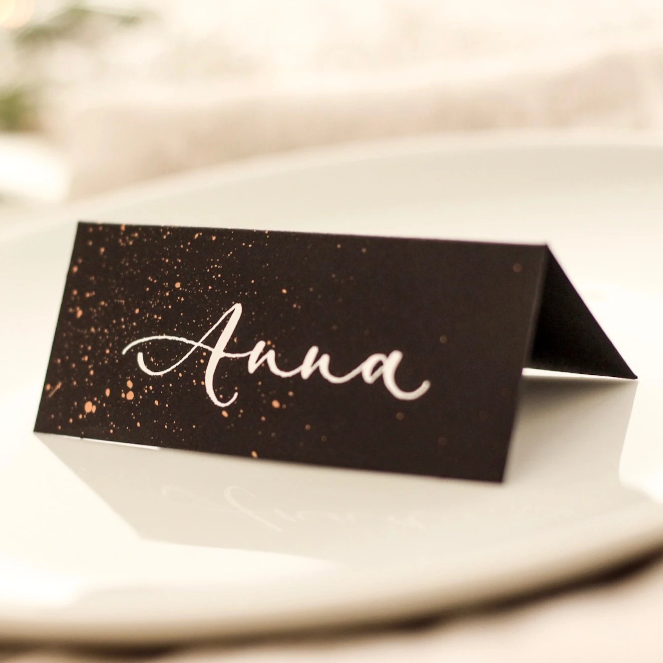 Ink Splatter Place Cards