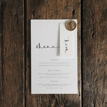 Load image into Gallery viewer, wedding menu