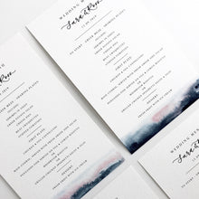 Load image into Gallery viewer, Pink &amp; Blue Watercolour Menu