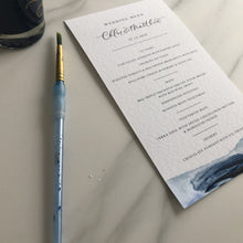 Load image into Gallery viewer, blue wedding menu
