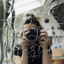 Load image into Gallery viewer, Hand Engraved Modern Calligraphy Mirror