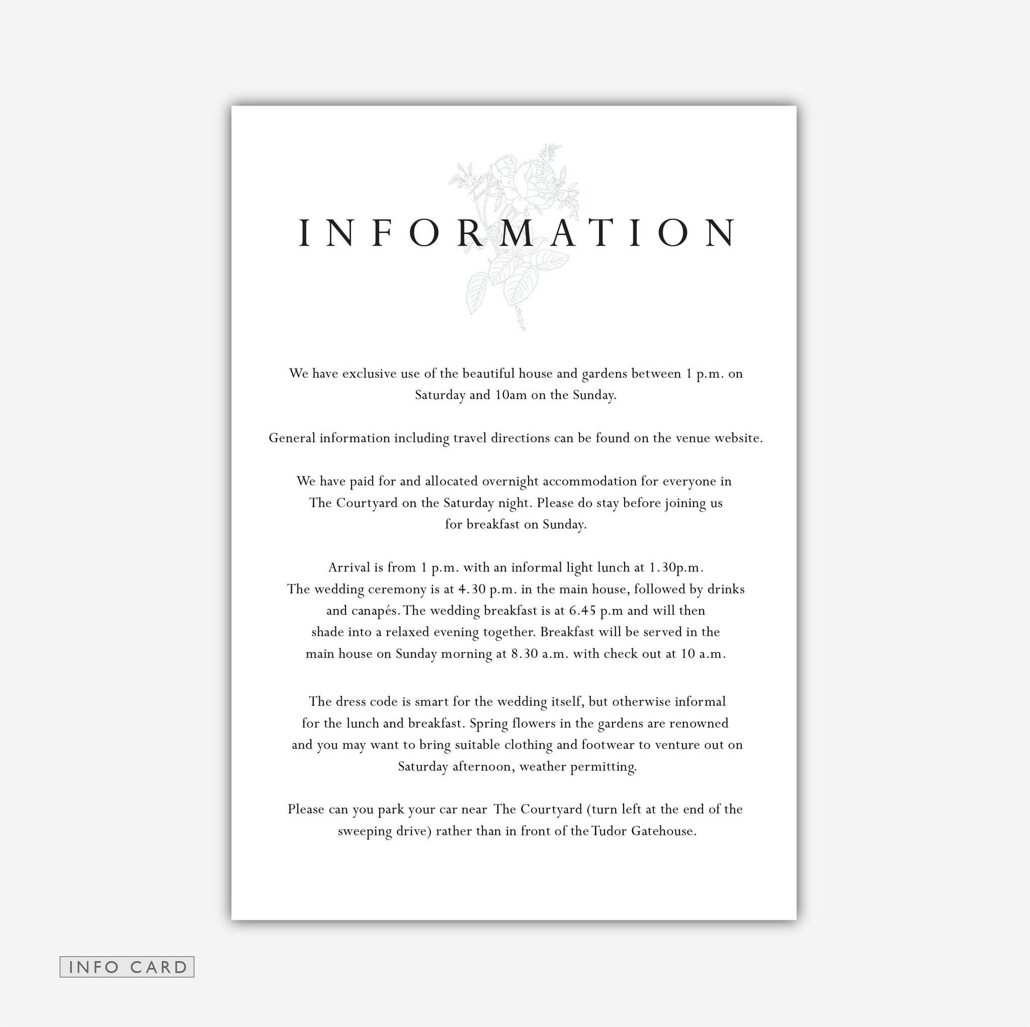 Rose Invitation