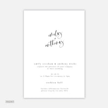 Load image into Gallery viewer, Contemporary Monochrome - Wedding Invitation