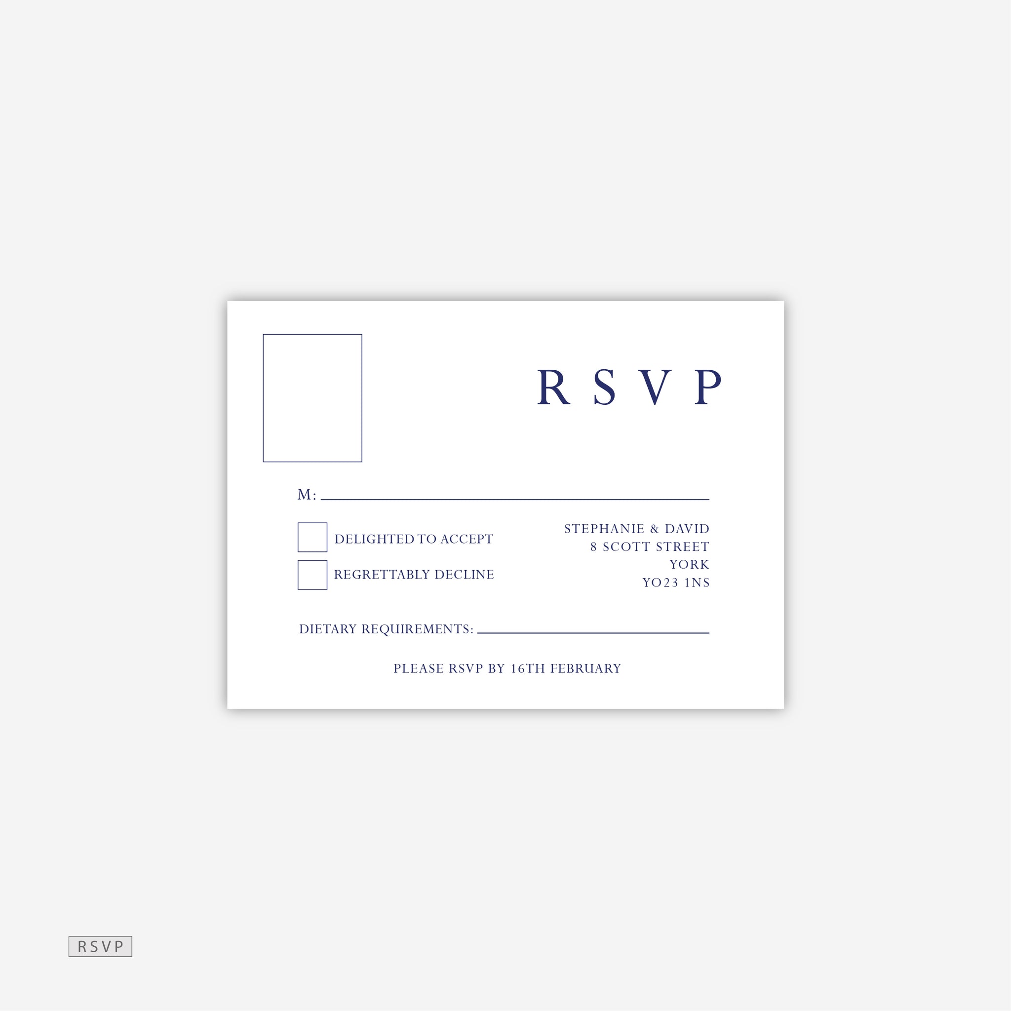 Navy Water Invitation