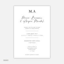 Load image into Gallery viewer, Modern Monogram - Wedding Invitation