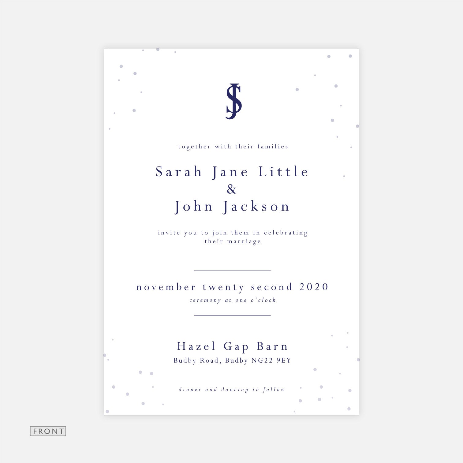 Bright Snow Wedding Invitation