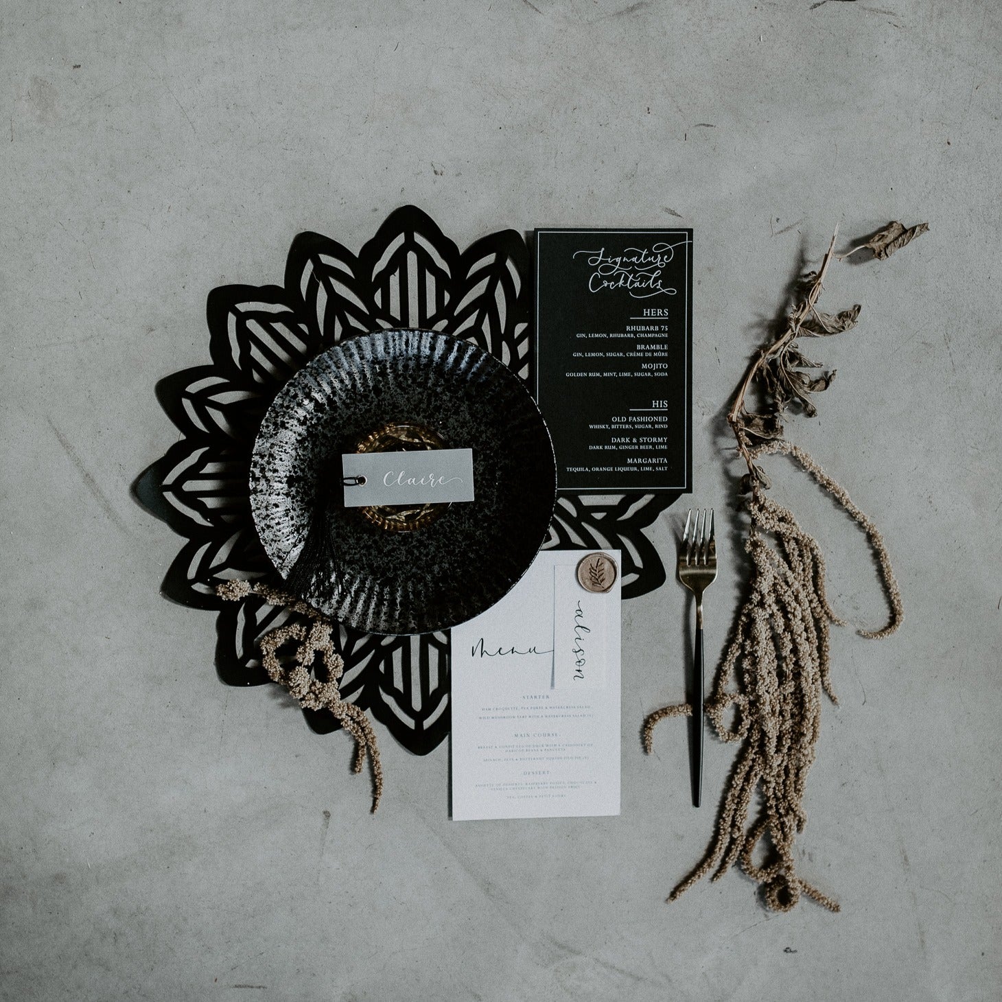 wedding menu