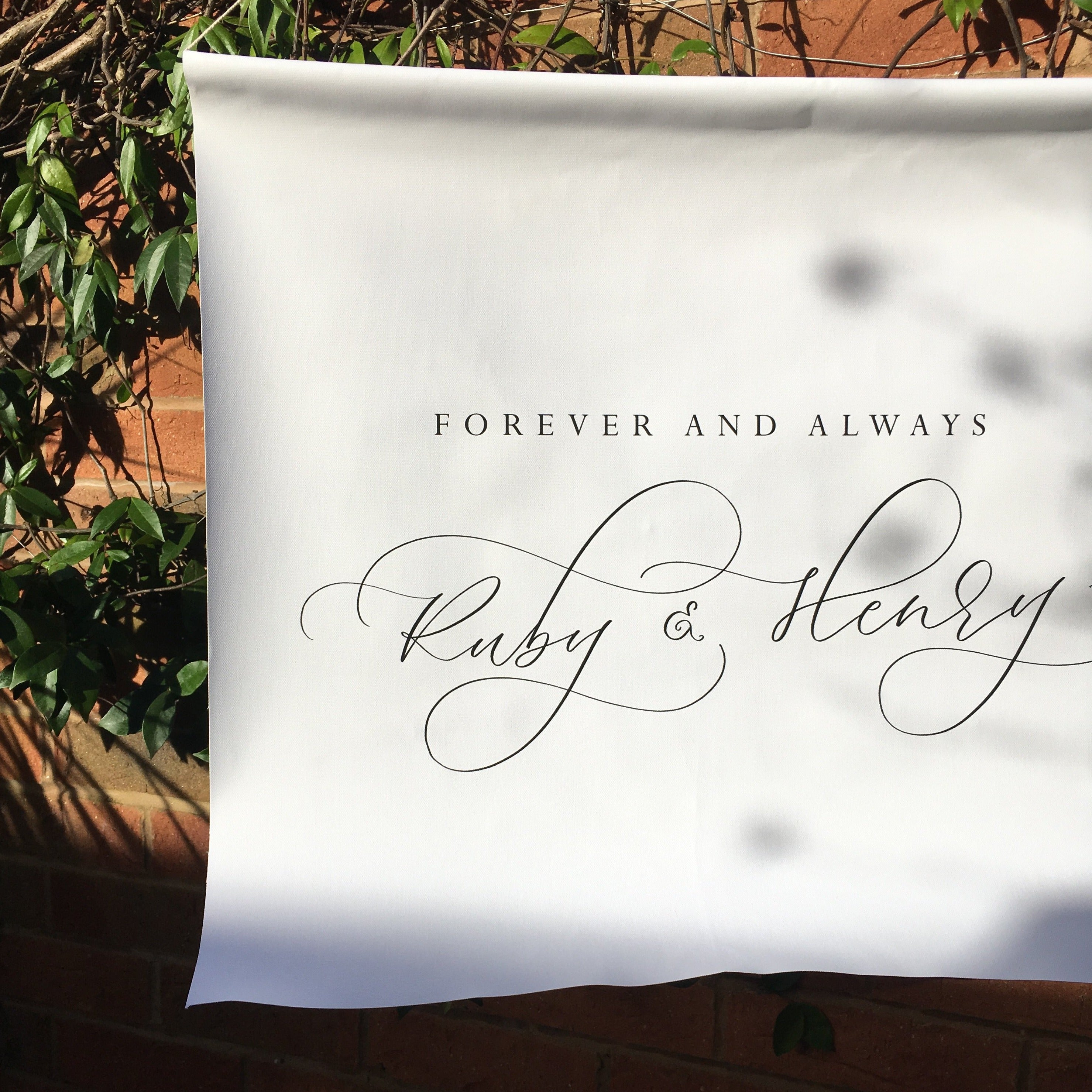 Fabric Signage - Waterproof Wedding Banner