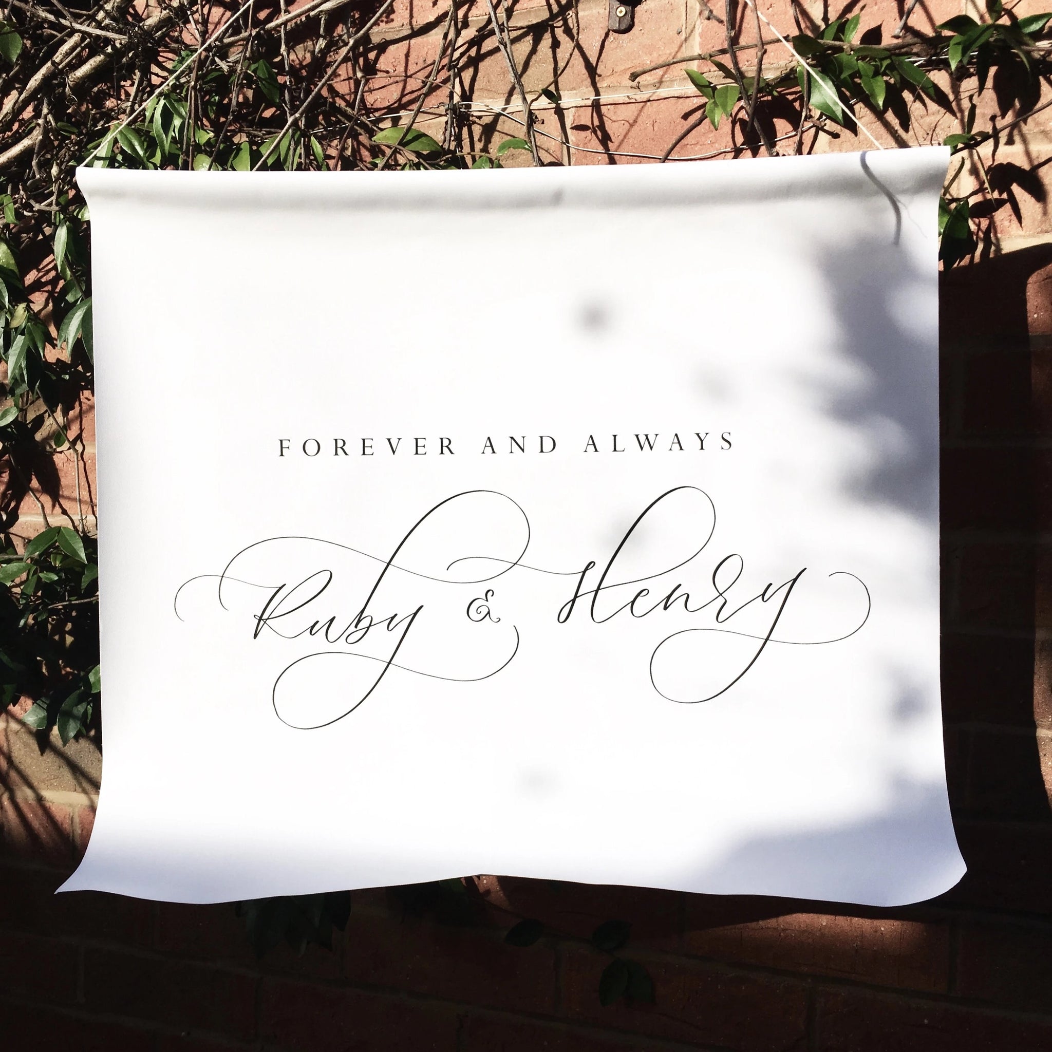 Fabric Wedding Banner