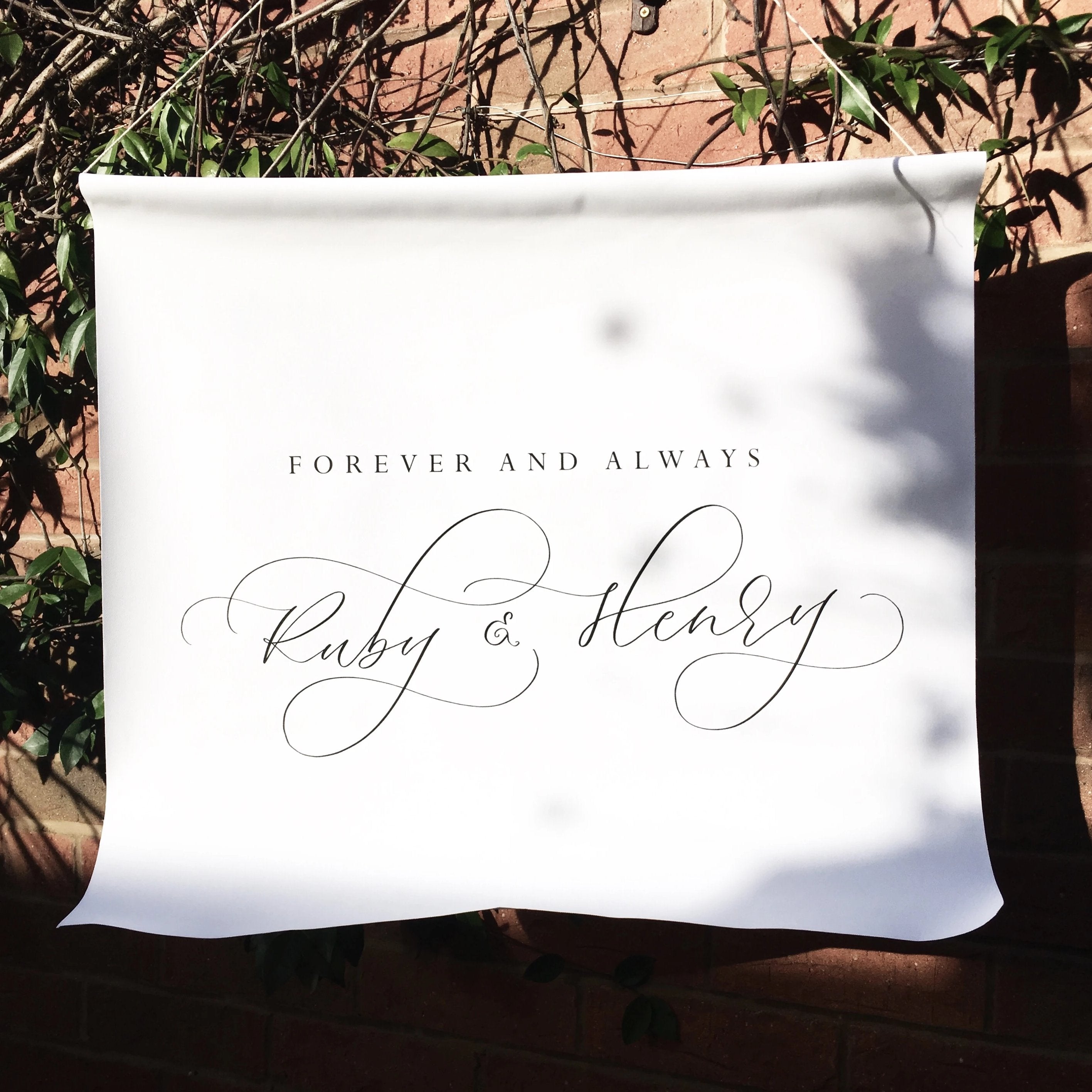 Fabric Signage - Waterproof Wedding Banner