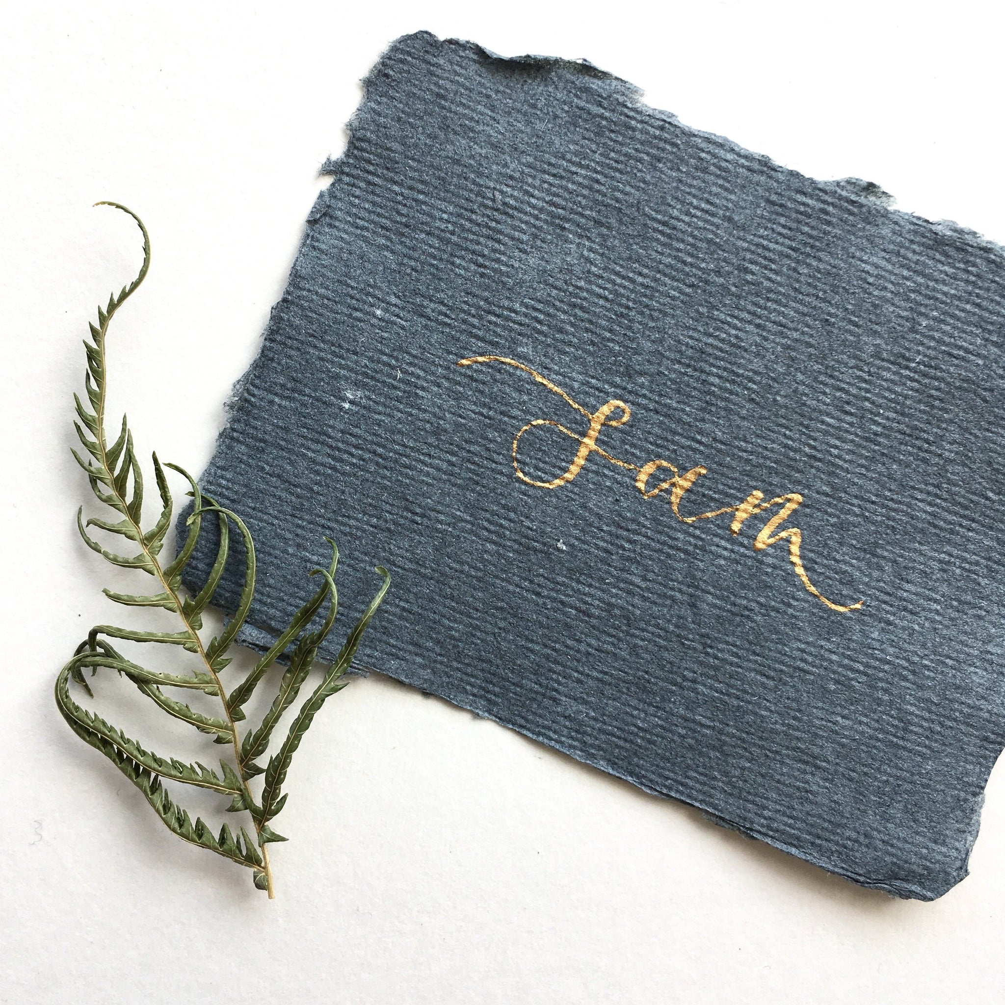 Luxury Recycled Place Cards - Dark Grey and Gold