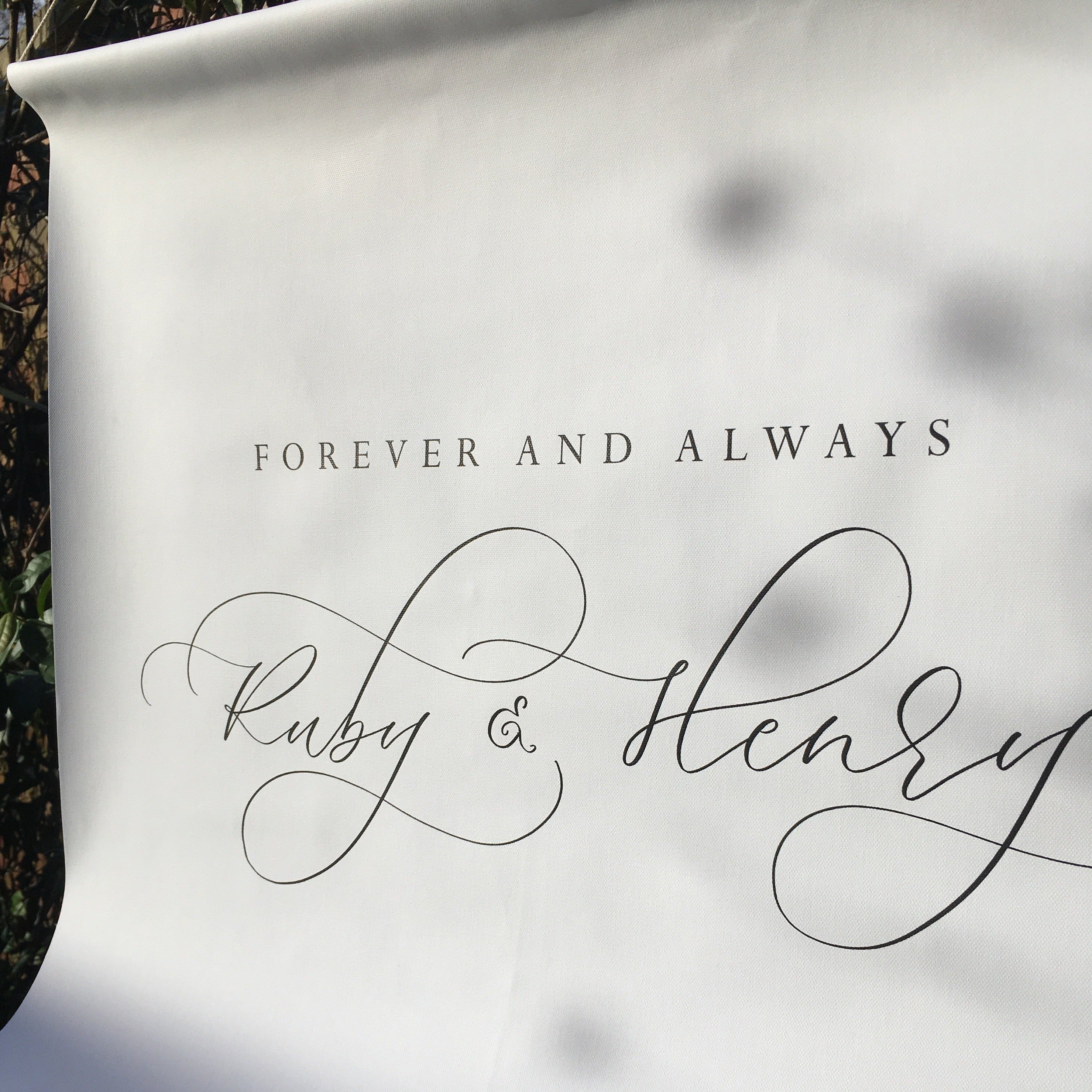 Fabric Signage - Waterproof Wedding Banner