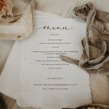 Load image into Gallery viewer, rustic wedding breakfast menu
