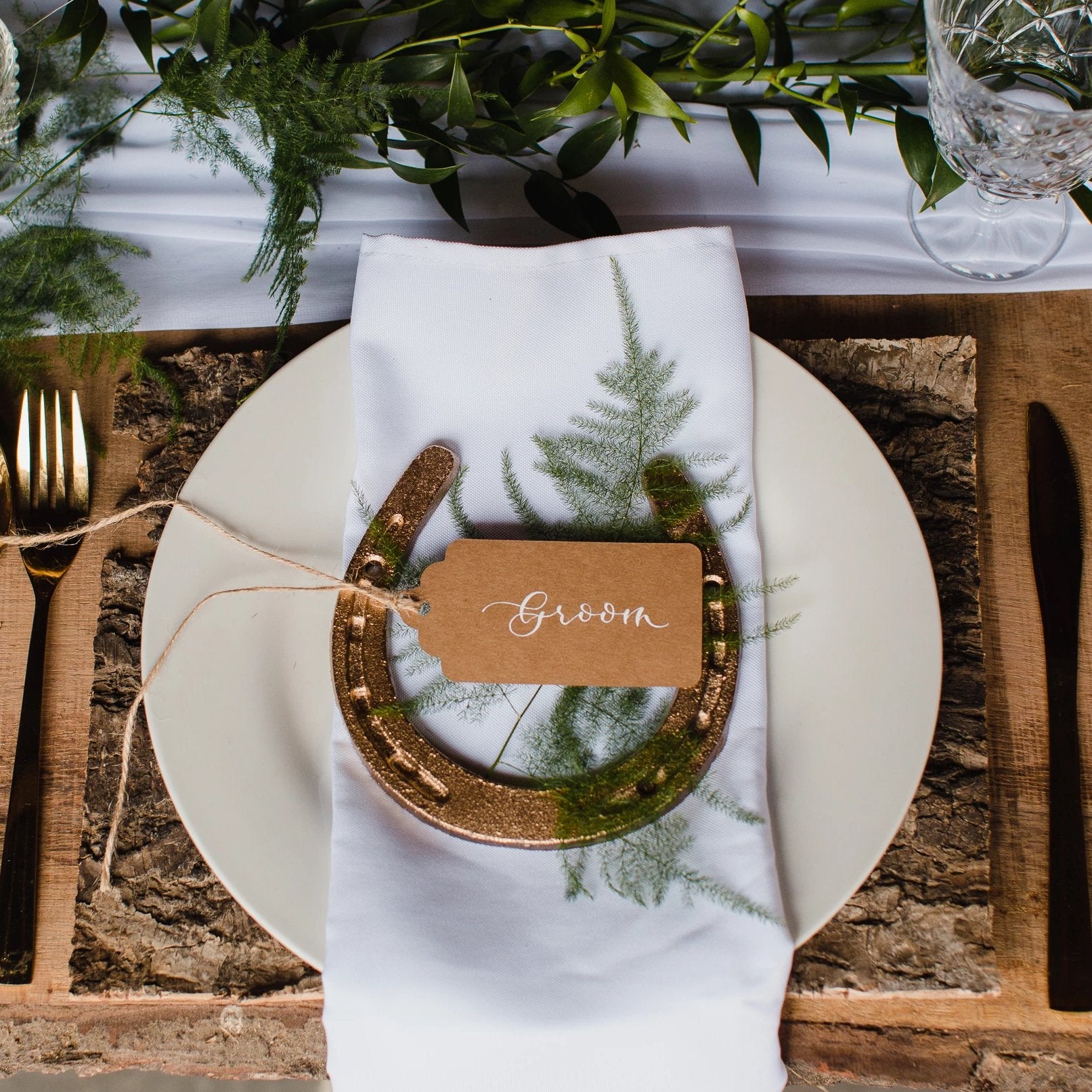 Kraft Luggage Tag Place Cards