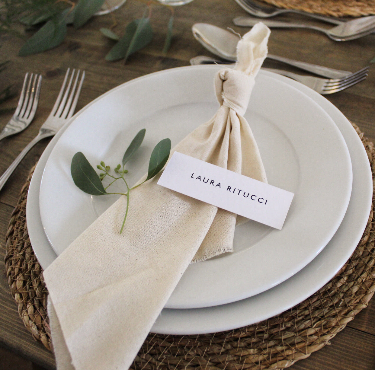 Simplistic Wedding Place Cards