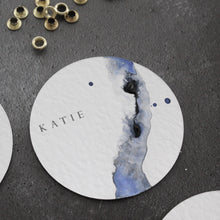 Load image into Gallery viewer, blue wedding place cards