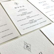 Load image into Gallery viewer, White wedding menu