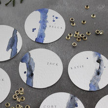 Load image into Gallery viewer, Blue watercolour place cards