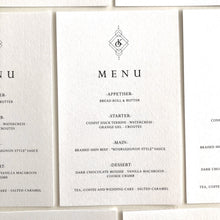 Load image into Gallery viewer, Boho luxury wedding menu