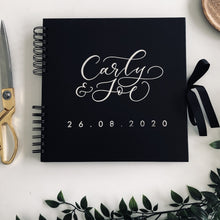 Load image into Gallery viewer, black and silver guest book