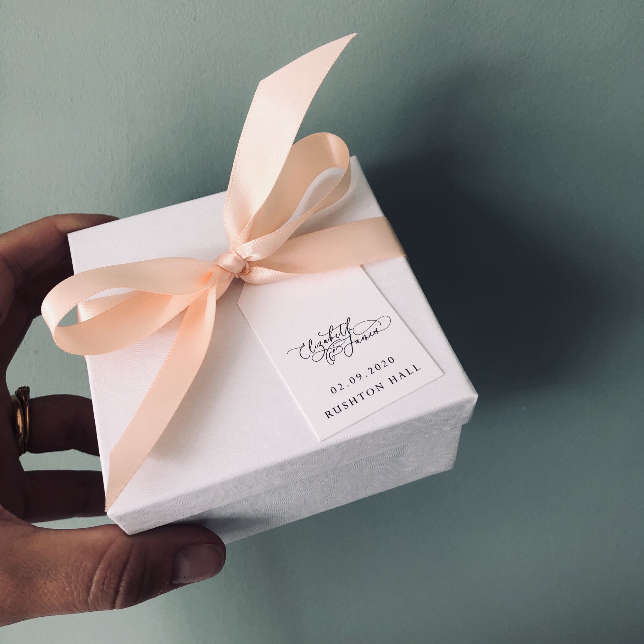 Mini wedding favours tags